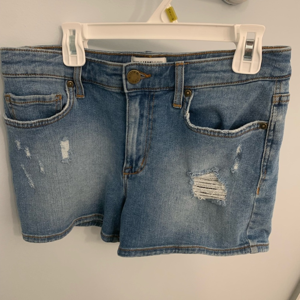 A size 27 pair of denim shorts from Belk.